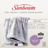 Sunbeam Feel Perfect Faux Fur Heated Throw Blanket TRF4300