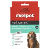 Exelpet Vet Series Monthly Flea, Intestinal & Heartworm Treatment For Dogs