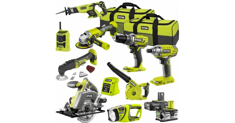 Ryobi 18V One 2.5 5.0AH 9 Piece Combo Kit reviews