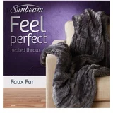 Sunbeam Feel Perfect Faux Fur Heated Throw TR6100