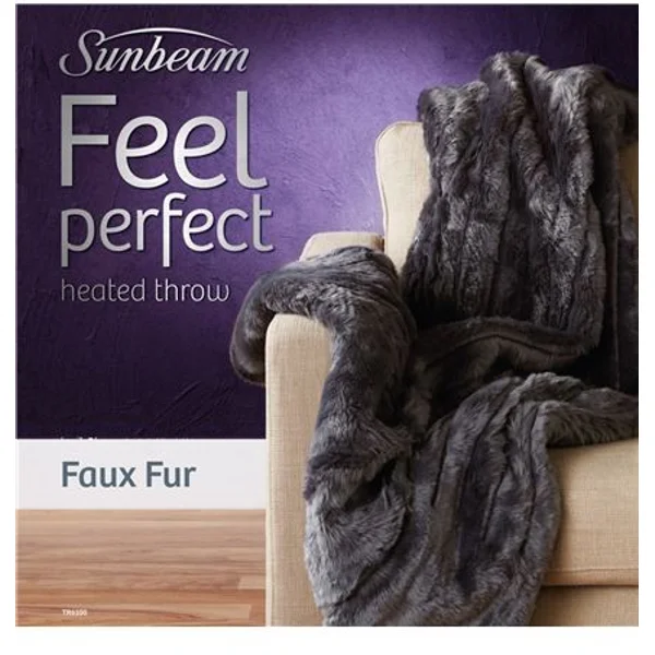 Sunbeam Feel Perfect Faux Fur Heated Throw TR6100 reviews ProductReview