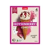 Coles Boysenberry Ice Cream Cones