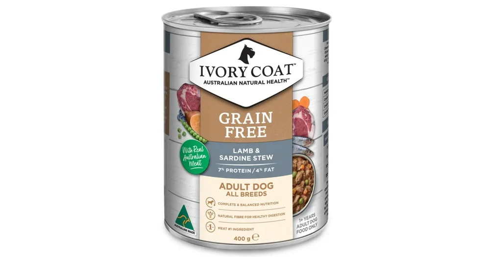 Ivory Coat Grain Free Adult Wet Dog Food Lamb & Sardine Stew reviews