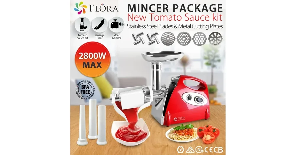 Flora Electric Meat Grinder Tomato Sauce Kit reviews