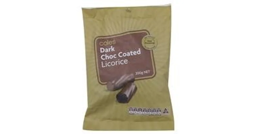 Coles Dark Chocolate Coated Licorice reviews