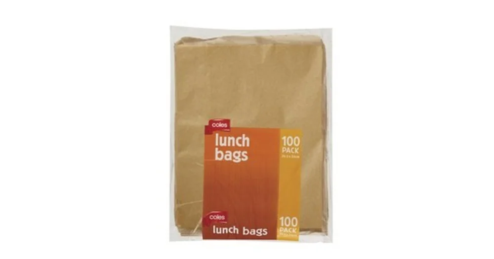 Coles Brown Paper Lunch Bags