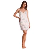 Chloe & Lola Luxe Satin Chemise in Floral Paisley White Print