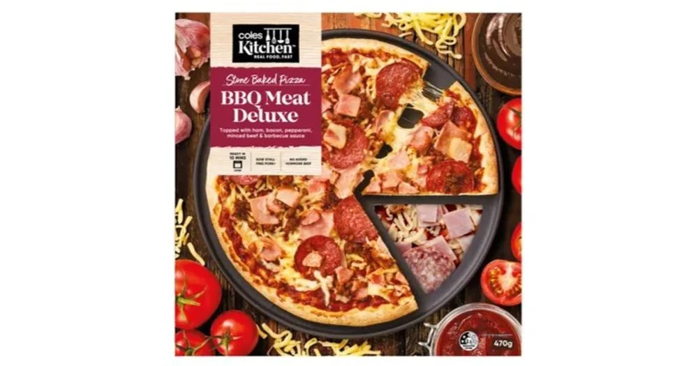 Coles Kitchen BBQ Meat Deluxe Pizza reviews