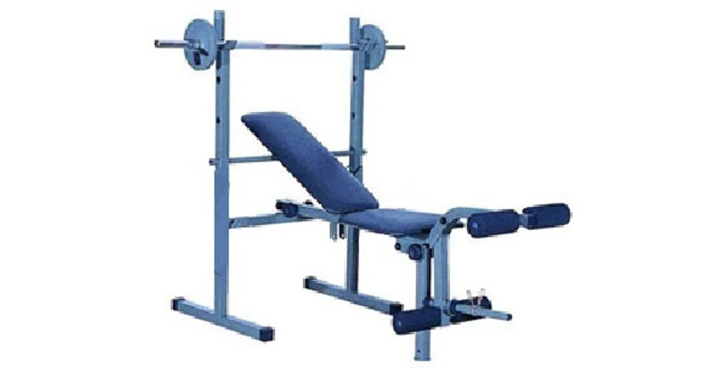 Weight Bench Press with Leg Curl Extensions