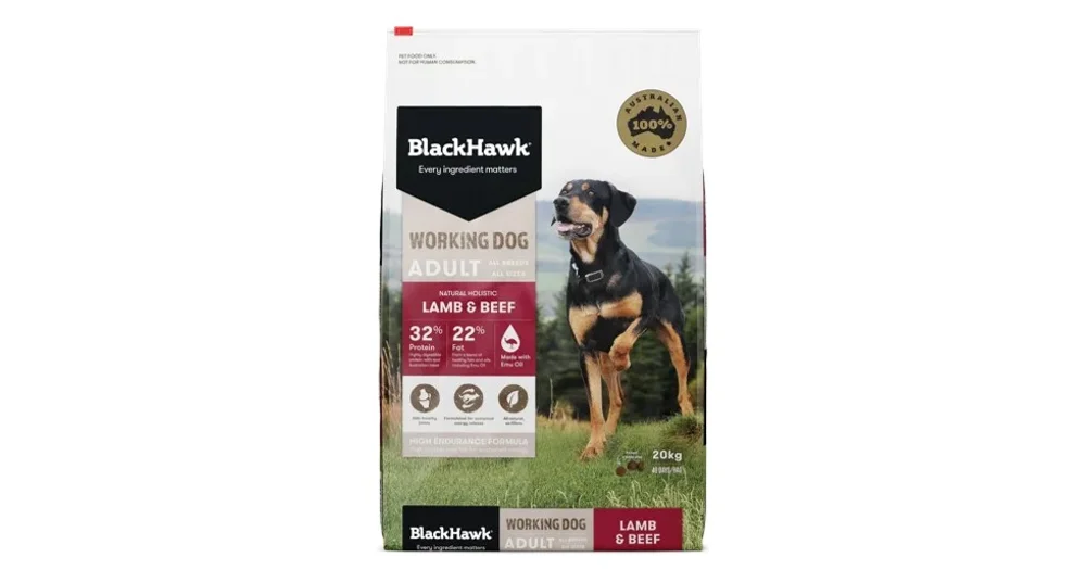 Black hawk working dog 20kg sale