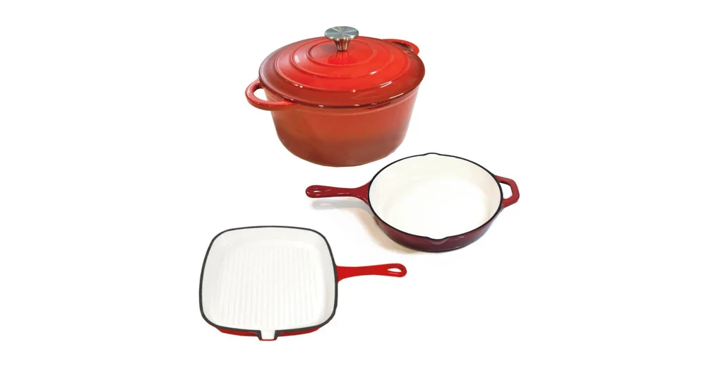 Chef's Quality Cookware Cast Iron Enamel Cookware Set reviews