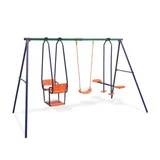 vidaXL Swing Set with 5 Seats Orange