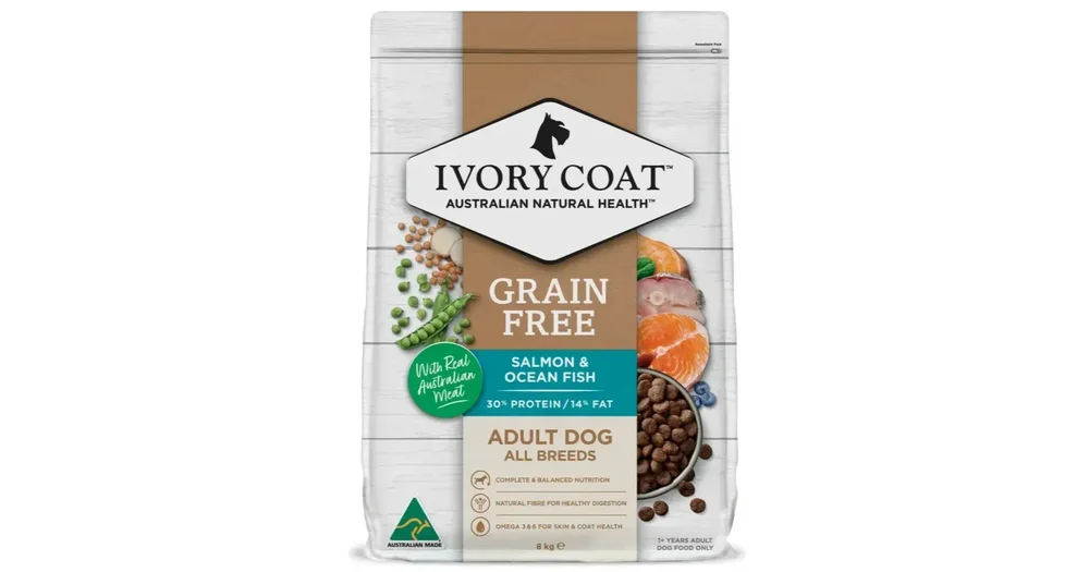 Ivory Coat Grain Free Adult All Breeds Dry Dog Food Salmon & Ocean Fish