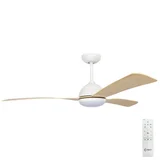 Claro Groove DC with LED Light 52" (White/Timber)