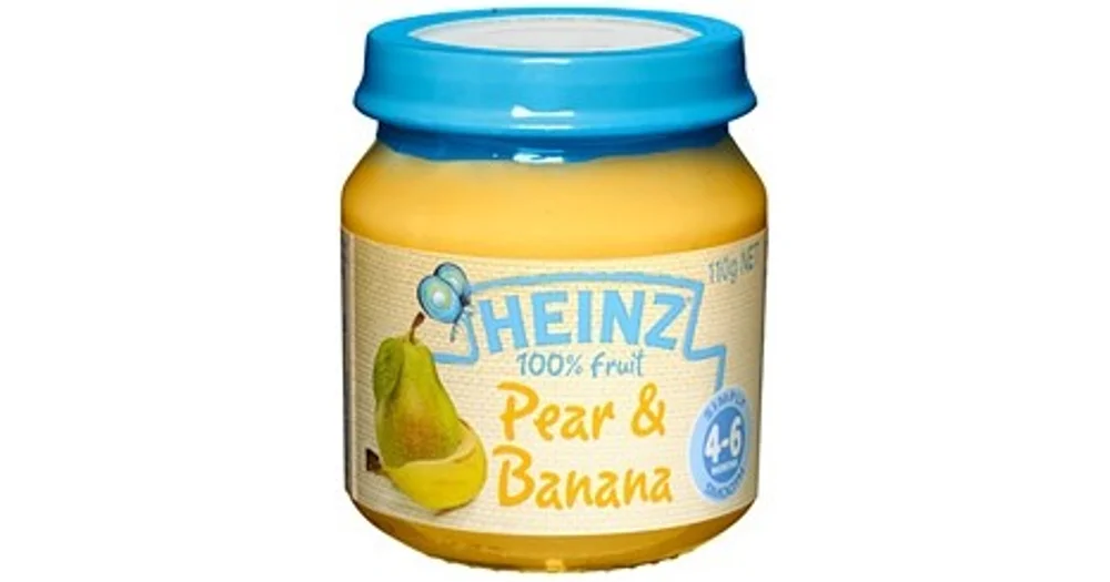 Heinz pear and hot sale banana baby food