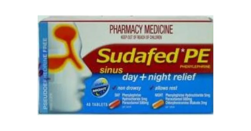 Sudafed PE Sinus Day + Night Relief