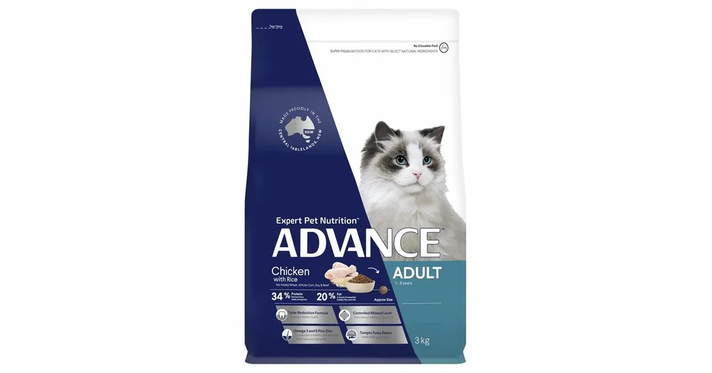 Advance dry hot sale cat food