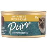 Purr Gourmet Flaked Tuna & Crabmeat in Gravy Cat Food