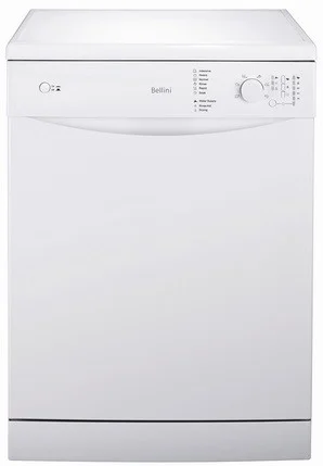bellini 45cm white 9 place setting 6 programs dishwasher