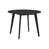 Temple & Webster Black Larsen Round Wooden Dining Table