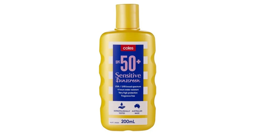 Coles SPF50+ Ultra Sensitive Sunscreen reviews