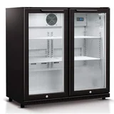 Husky 190L Double Door Drinks Chiller HUS‐C2‐840‐BLK (Black)