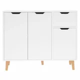 VidaXL Sideboard High Gloss White 90 x 30 x 72 cm