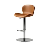 StoolTopia Swivel Bar Stool with Saddle Leather Seat & Gas Lift