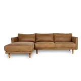 Secret Sofa Jordie Leather Sectional Chaise Lounge