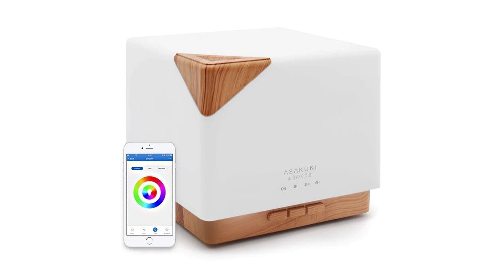 Asakuki Cube Light Wood Smart WiFi Essential Oil Diffuser reviews ...