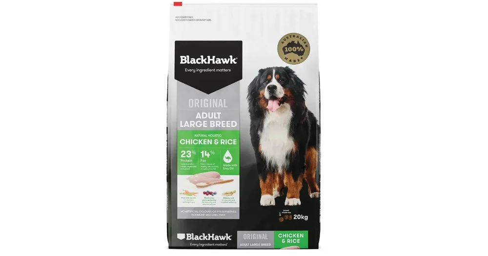 Black Hawk Original Dog Food Chicken and Rice for Large