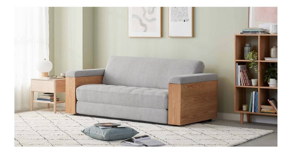 Ecosa Rio Timber Sofa Bed 2.5 Seater reviews | ProductReview.com.au