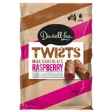 Darrell Lea Twists Milk Chocolate Raspberry