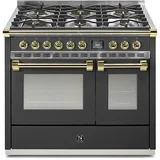 Steel Ascot 100cm Upright Cooker with Combi-Steam Dual Oven AQ10SF