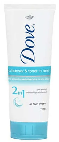 dove toner and cleanser