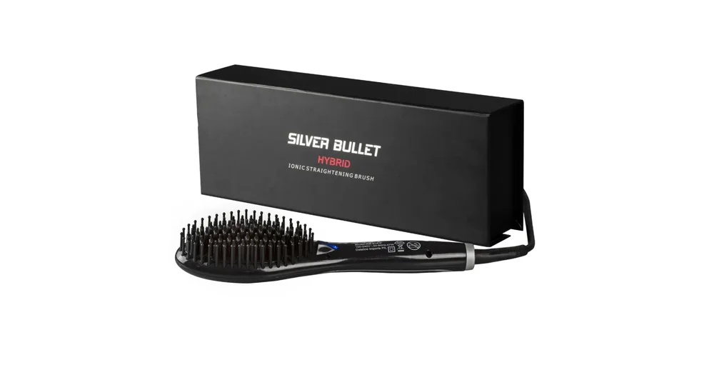 Silver bullet hybrid luxe shop ionic ceramic straightening brush