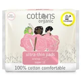 Cottons Organic Ultra Thin Super Pads with Wings