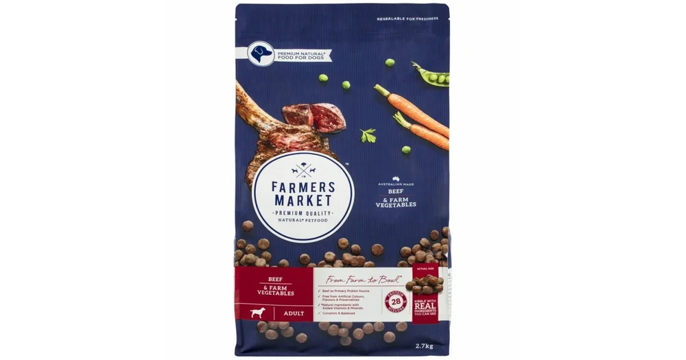 Farmers market sale dog food puppy