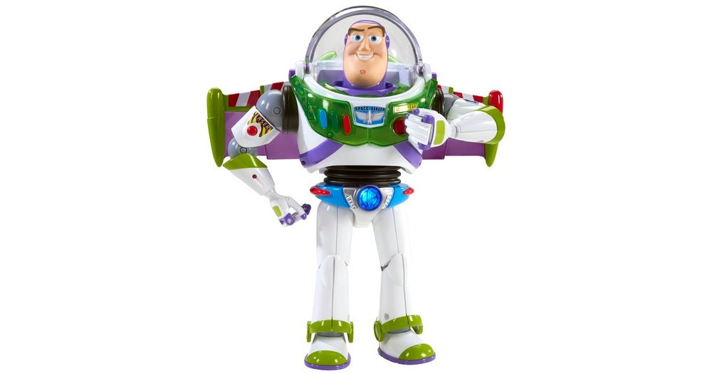 Figurine BUZZ L'ÉCLAIR Turbo Glo Toy Story - 29 Cm - Parle Français - Électronique - Mattel