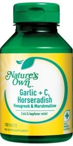 Nature's Own Garlic + C, Horseradish, Fenugreek & Marshmallow reviews
