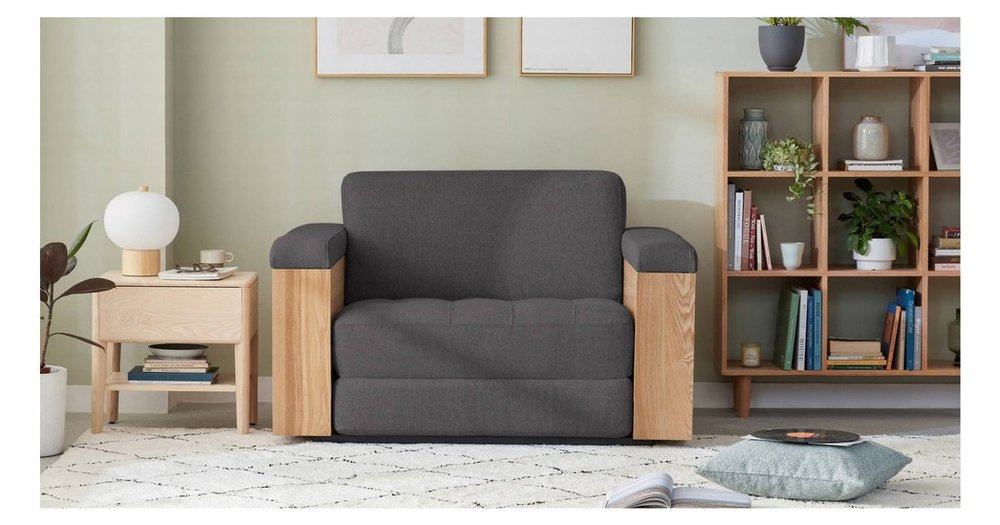 Ecosa Rio Timber Sofa Bed reviews | ProductReview.com.au