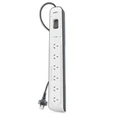 Belkin SurgeMaster 6 Outlet Surge 2M Power Cord Protection Strip BSV603-2M