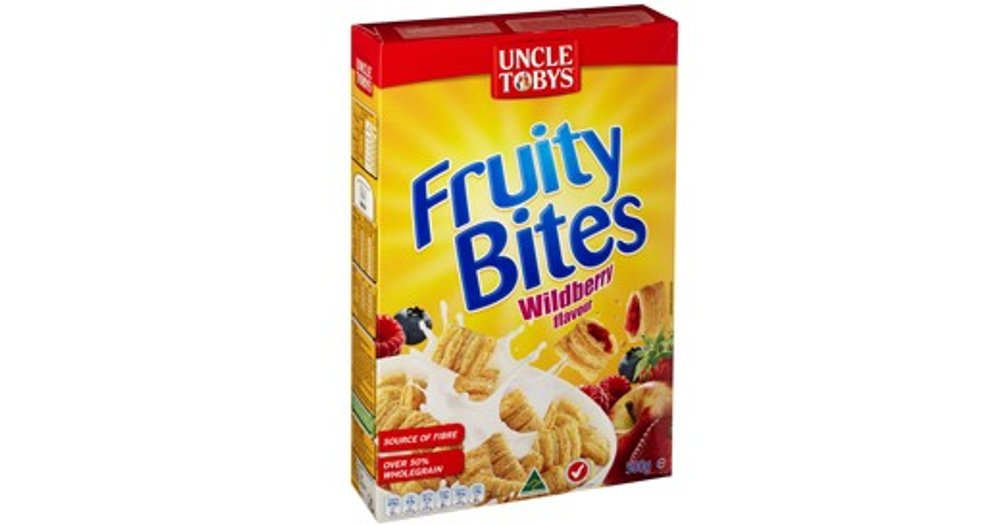 Uncle Tobys Fruity Bites Wildberry Cereal reviews | ProductReview.com.au