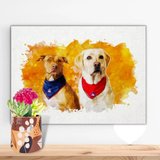 Paws for Giving Gallery Canvas Custom Watercolour Pet Portrait