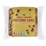 Coles Lightly Fruited Sultana Cake