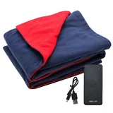 Newtton USB Heated Fleece Blanket With Phone Charger Power Bank