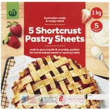 Woolworths 5 Shortcrust Pastry Sheets