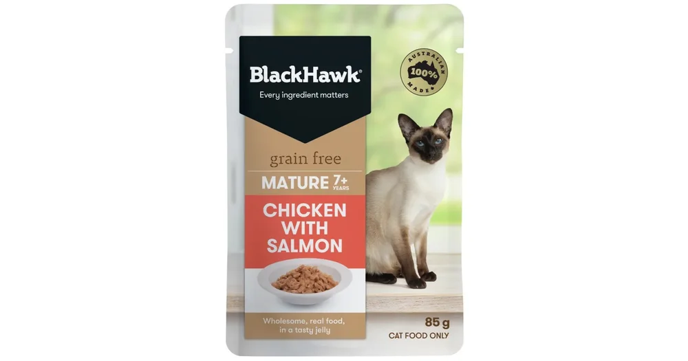Black Hawk Wet Mature Cat Food Grain Free Chicken with Salmon reviews