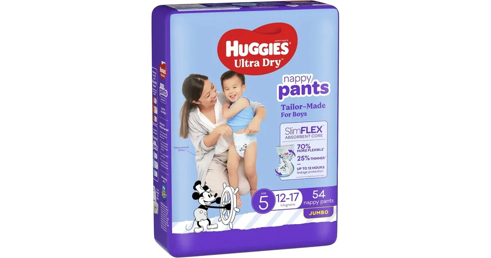 Huggies Ultra-Dry Nappy Pants Size 6 Girl (15kg+) 24's