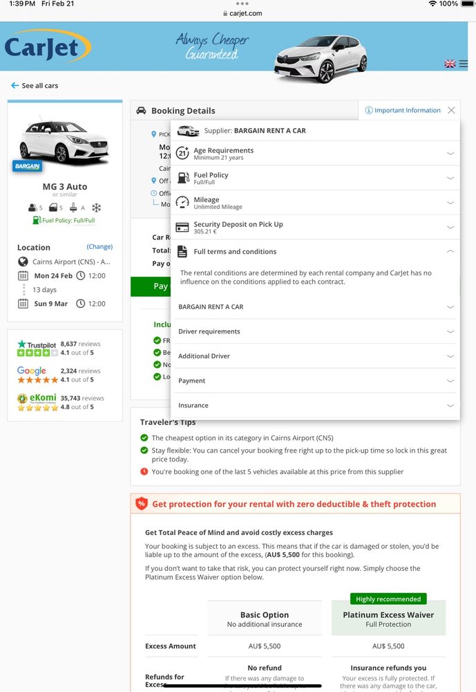 Bargain Car Rentals reviews | ProductReview.com.au